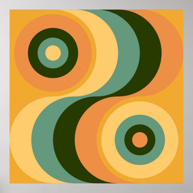 Póster Quadrados arco-íris coloridos de Abstrato Wavage (Frente)