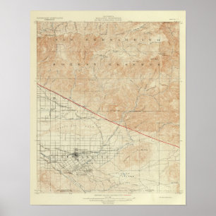 Póster Quadrângulo das Redlands mostrando San Andreas Rif