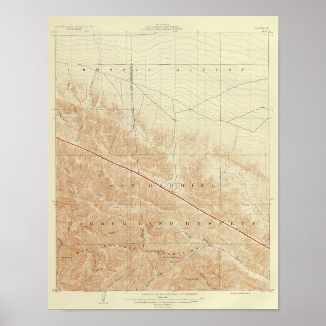 Póster Quadrângulo de San Antonio mostrando San Andreas R (Frente)