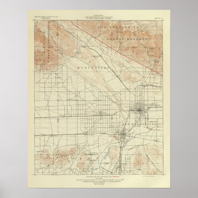 Póster Quadrângulo de San Bernardino mostrando San Andrea (Frente)