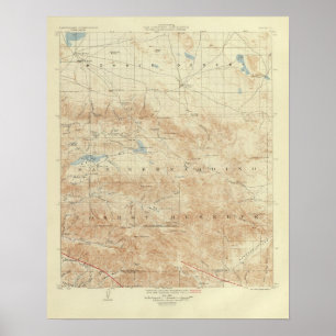 Poster Quadrilátero de San Gorgonio que mostra a falha d