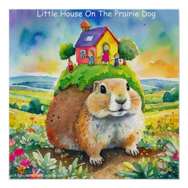 Póster Quadrinho da Vida do Cão da Pradaria de Rick Londo (Frente)