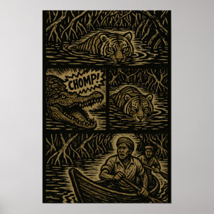 Poster Quadrinho Predador de Mangue