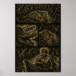Poster Quadrinho Predador de Mangue