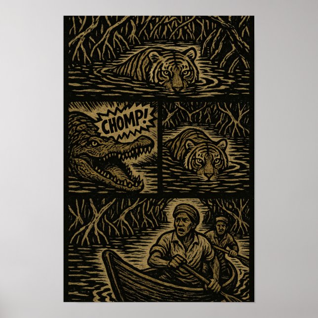 Poster Quadrinho Predador de Mangue (Frente)