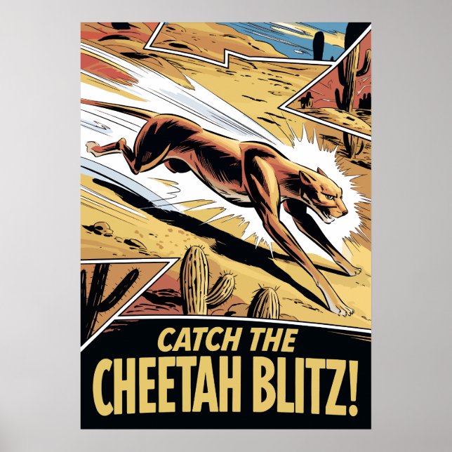 Poster Quadrinhos De Chita Blitz Velocidade Chase (Frente)