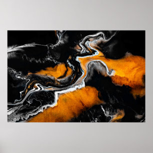Poster Quadro acrílico líquido com tintas mistas artís