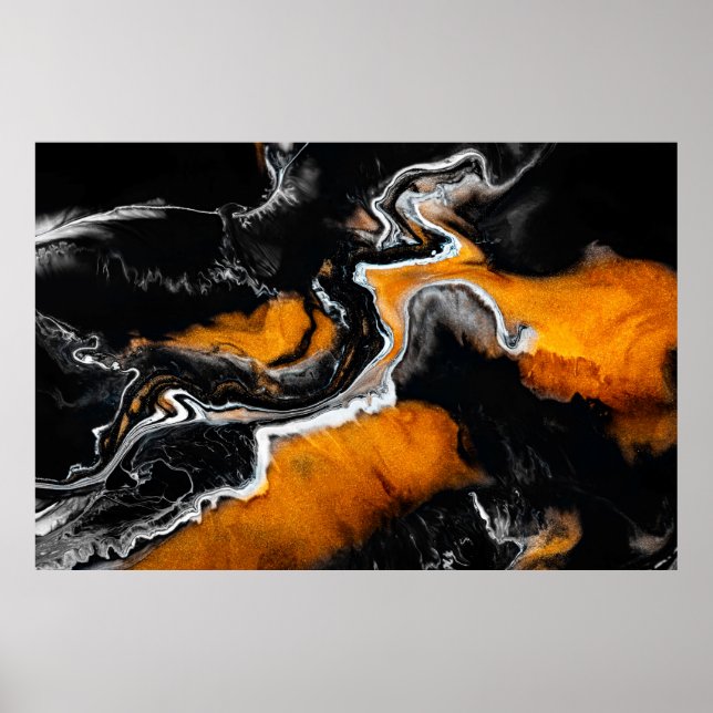 Poster Quadro acrílico líquido com tintas mistas artístic (Frente)