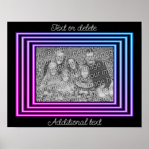 Poster Quadro Colorido de Borda Crie Sua Própria Foto