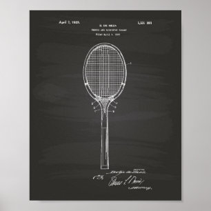 Póster Quadro da arte da patente da raquete de Badminton