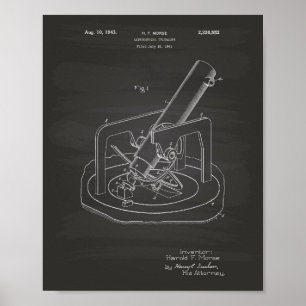 Poster Quadro da arte da patente do telescópio