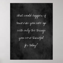 Póster Quadro de Ação de Graças de Hoje