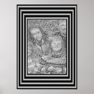 Poster Quadro De Borda Preta E Prateada Adicionar Sua Fot