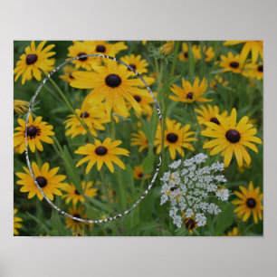 Poster Quadro de Campo Susan Olhada Negra Adicionar Sua F