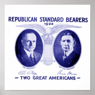 Poster quadro de Coolidge-Dawes 1924
