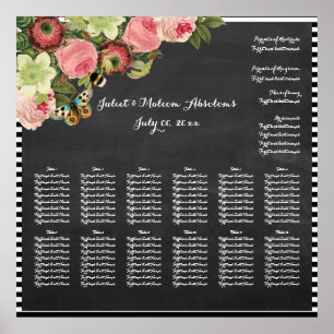Póster Quadro de correspondência PixDezines+rosas/gráfi
