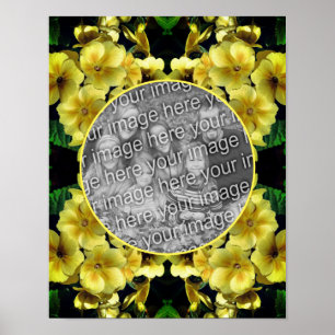 Poster Quadro de Flores Amarelas de Mola Adicionar Sua Pr