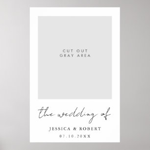 Poster Quadro de Foto Booth de Selfie de Casamento Modern