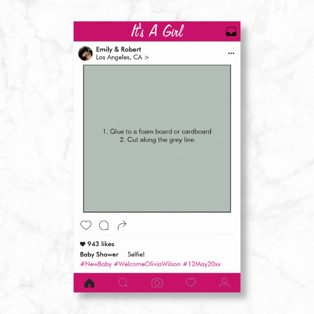 Póster Quadro de Fotos Prop. de Festa de Chá de fraldas p (Criador carregado)