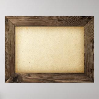 Póster Quadro De Madeira Antigo Com Dentro De Papel Amare