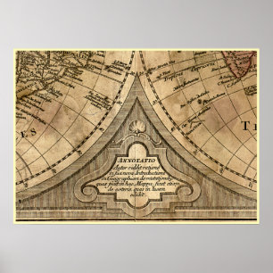 Póster Quadro de Mapa do Mundo do Isle L'Isle, Versão 9 