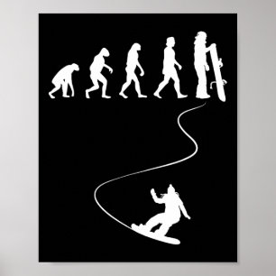 Poster Quadro de neve de evolução simples desenhado