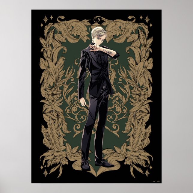 Poster Quadro de Ornamentado Anime Draco Malfoy (Frente)