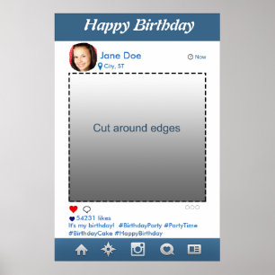 Poster Quadro de Prop do Partido Instagram PhotoBooth par