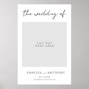 Poster Quadro de Seleção de Foto de Casamento Moderno Ele