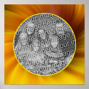 Poster Quadro De Whirlpool Marrom Amarelo Adicionar Sua P