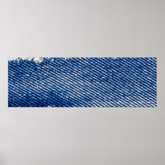 Poster Quadro Denim. Tecido denim estampado estampado com