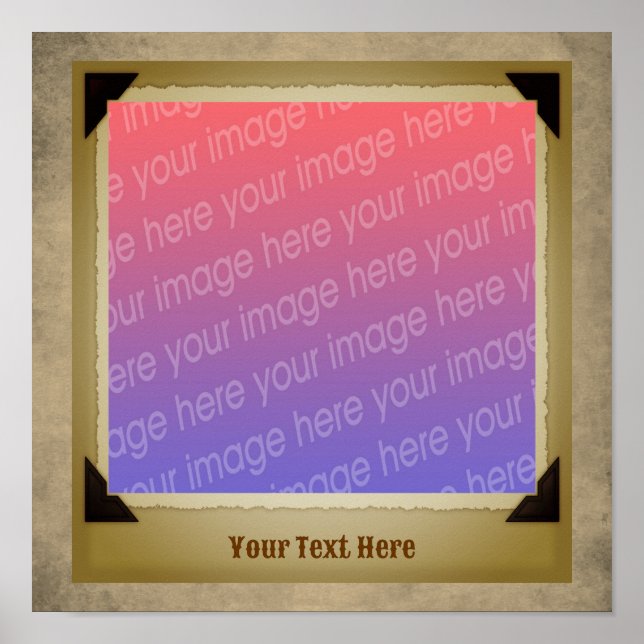 Poster Quadro Do Scrapbook Crie Sua Própria Foto (Frente)