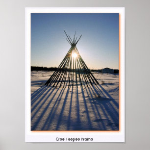 Póster Quadro do Teepee do Cree