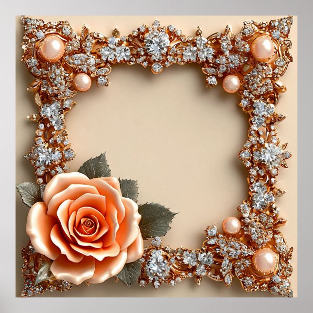 Poster Quadro floral de casamento (Frente)