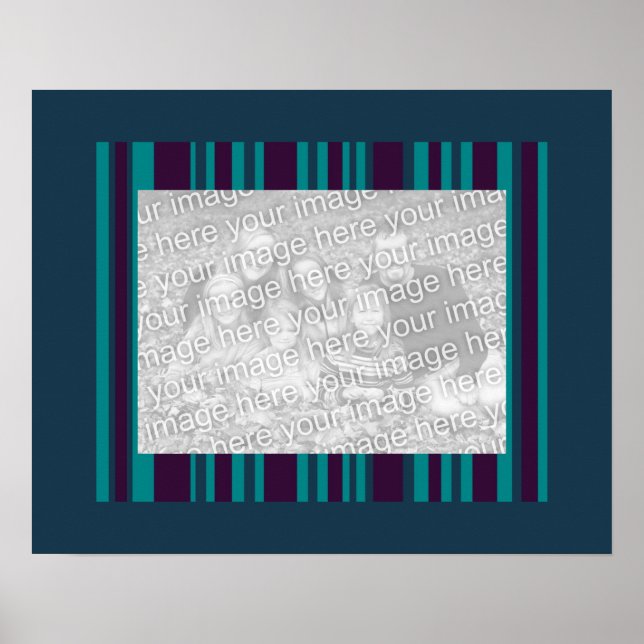 Póster Quadro fotográfico de teta escura e listras roxas (Frente)