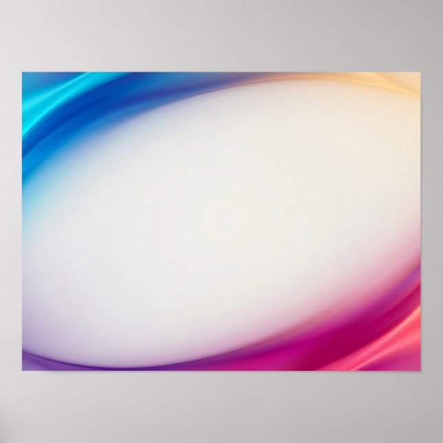 Poster Quadro Moderno Abstrato com Gradiente Cromático (Frente)
