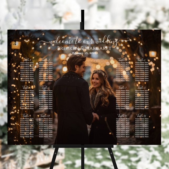 Poster Quadro moderno de assentos de casamento com mesas  (Criador carregado)