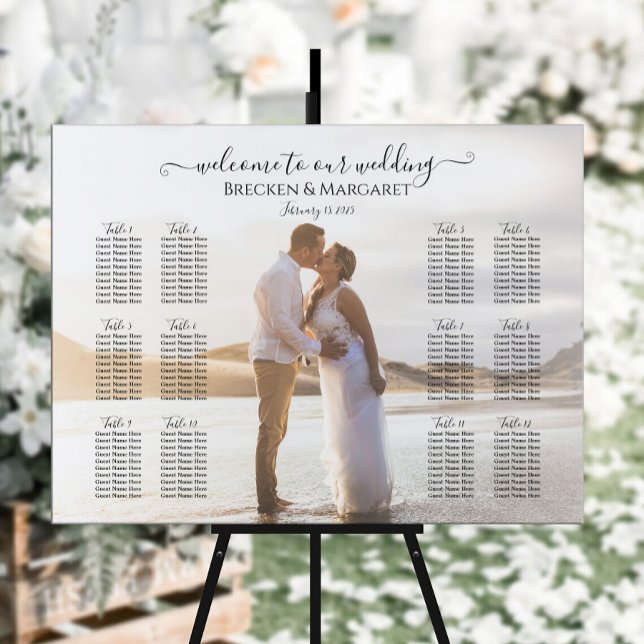 Poster Quadro moderno de assentos de casamento com mesas  (Criador carregado)