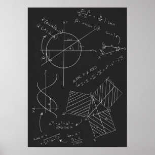 Póster Quadro-negro da matemática