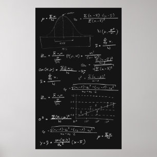 Poster Quadro-negro das estatísticas