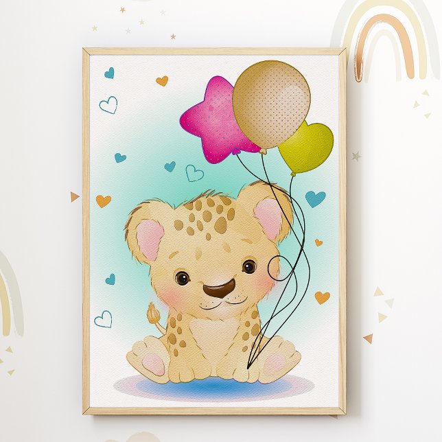 Poster Quadro Para Quarto Infantil de Menino Safari Poste (Criador carregado)