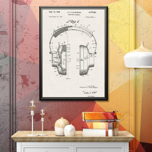 Poster Quadro   Patente de Fones de ouvido