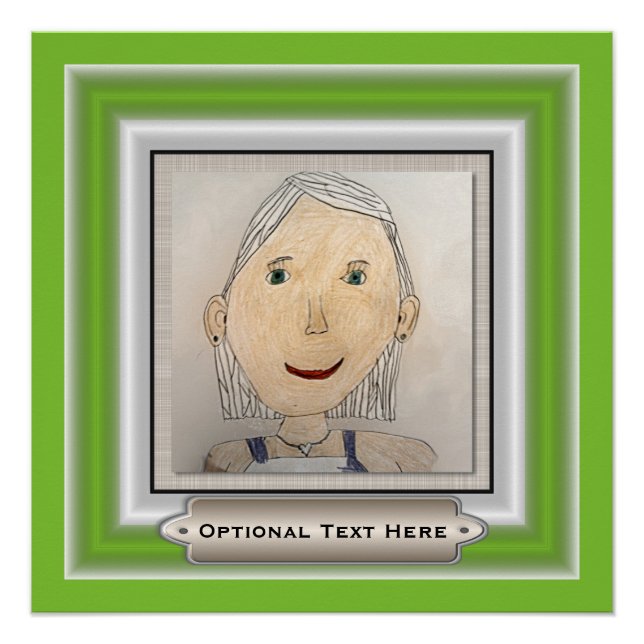 Póster Quadro personalizado para adicionar sua arte ou fo (Frente)