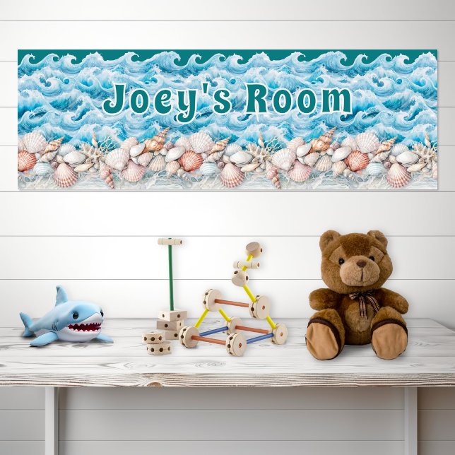 Poster Quadro Personalizado para Quarto de Bebê Praia (Criador carregado)