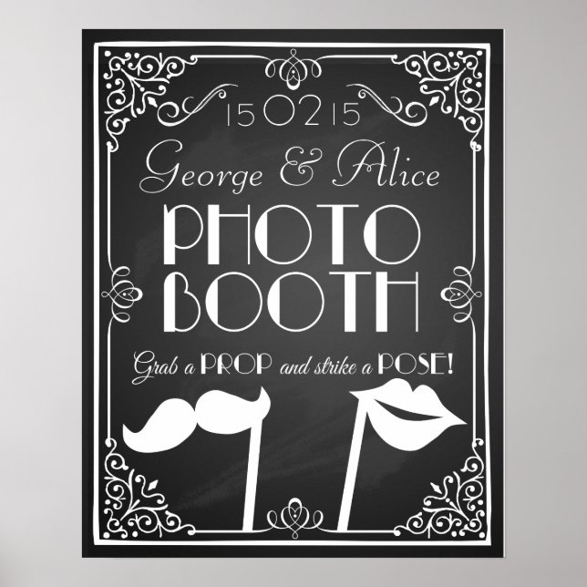 Poster Quadro pessoal para fotos de casamento (Frente)