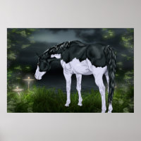 Quadro preto e branco sobre o cavalo de pintura