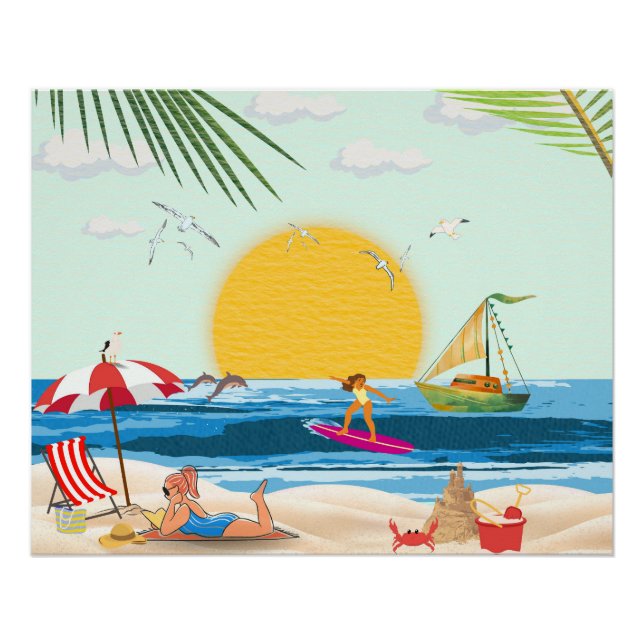 Póster quadro universo tropical (Frente)