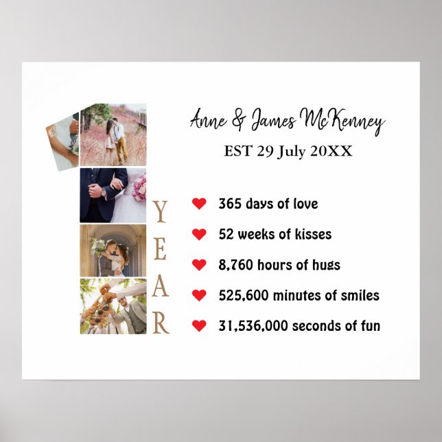 Poster Quadros com Número de Foto Personalizados para Ani (Frente)