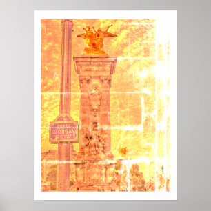 Póster Quai d'Orsay Pont Alexandre III Paris Cartaz