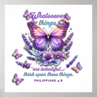 Poster Quaisquer Coisas Escritura Bíblica